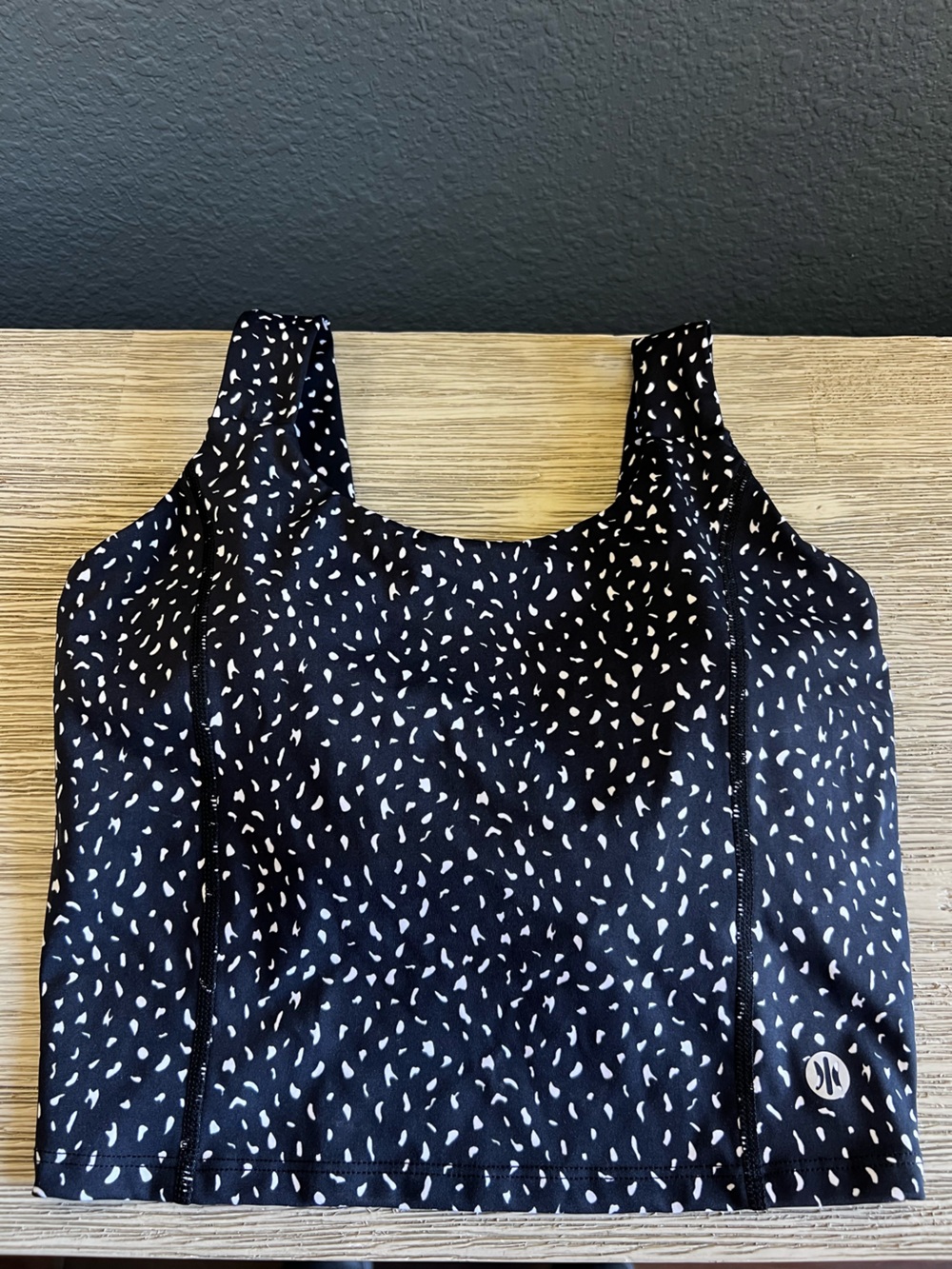LIKE NEW!!! Astoria Cropped Black & White Printed Tank Crop Top